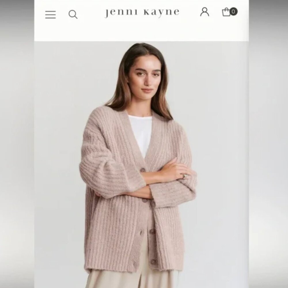 Jenni Kayne Cocoon Cardigan, color Taupe, sz. S (oversized)